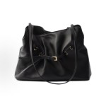 PRADA Dada single-shoulder bag with embossed letter logo on the front, small size for women, black